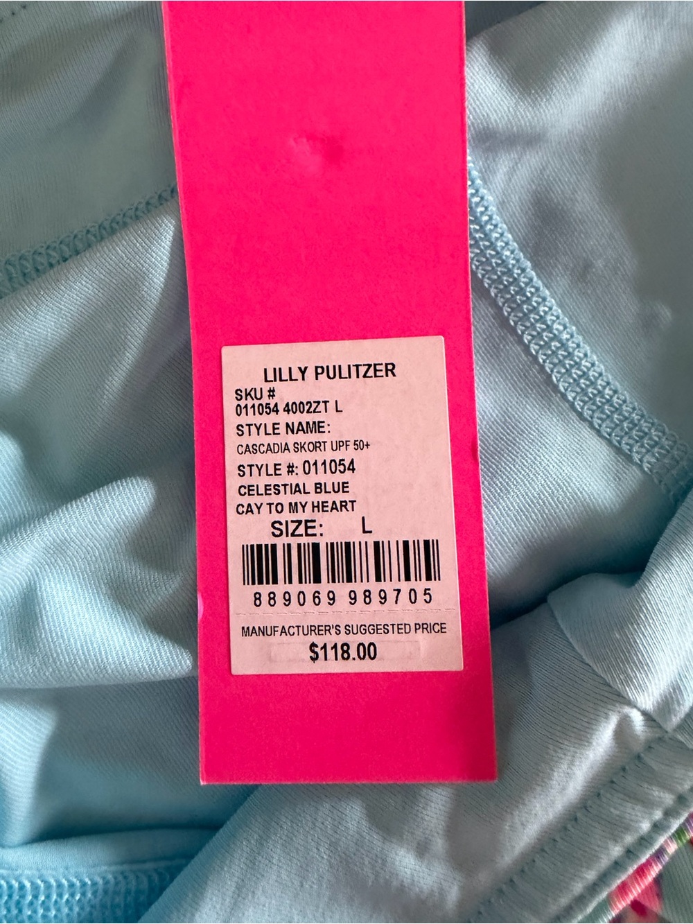 Lilly Pulitzer Turquoise Pink Green Floral Ruffle Skort - Picture 4 of 4
